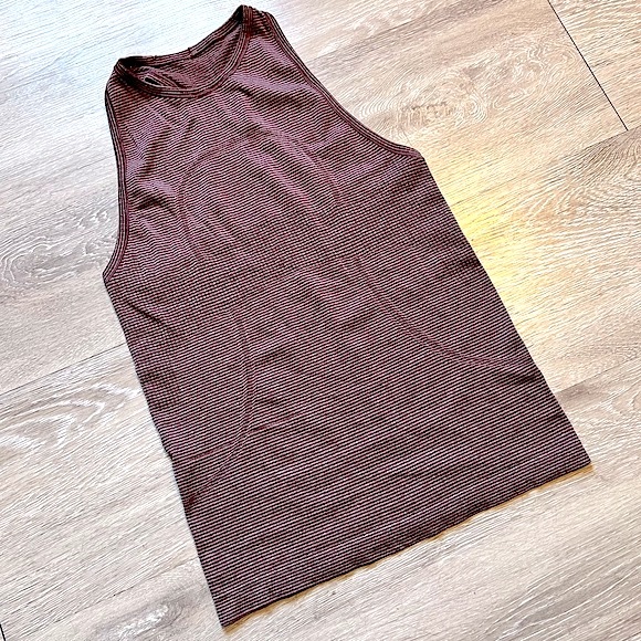LULULEMON • Run Swiftly Tech Tank Top • Size 6 • Tonka Stripe Heathered Bordeaux - Picture 6 of 13